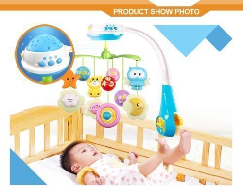 Premium Baby Newborn Cot Bed Car Crib Buggy Musical Toy Light