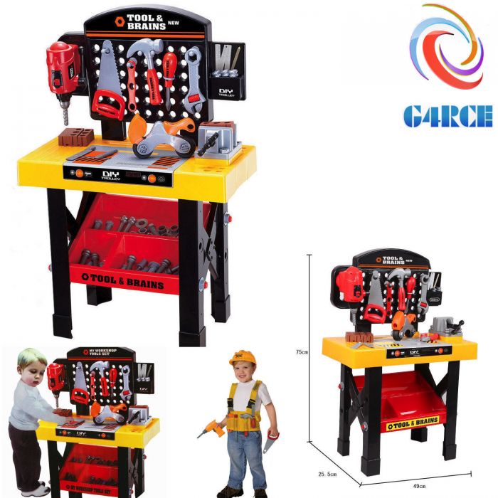 childrens workbench and tools